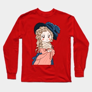 Cute Georgiana Cavendish Duchess of Devonshire Pixel Art Long Sleeve T-Shirt